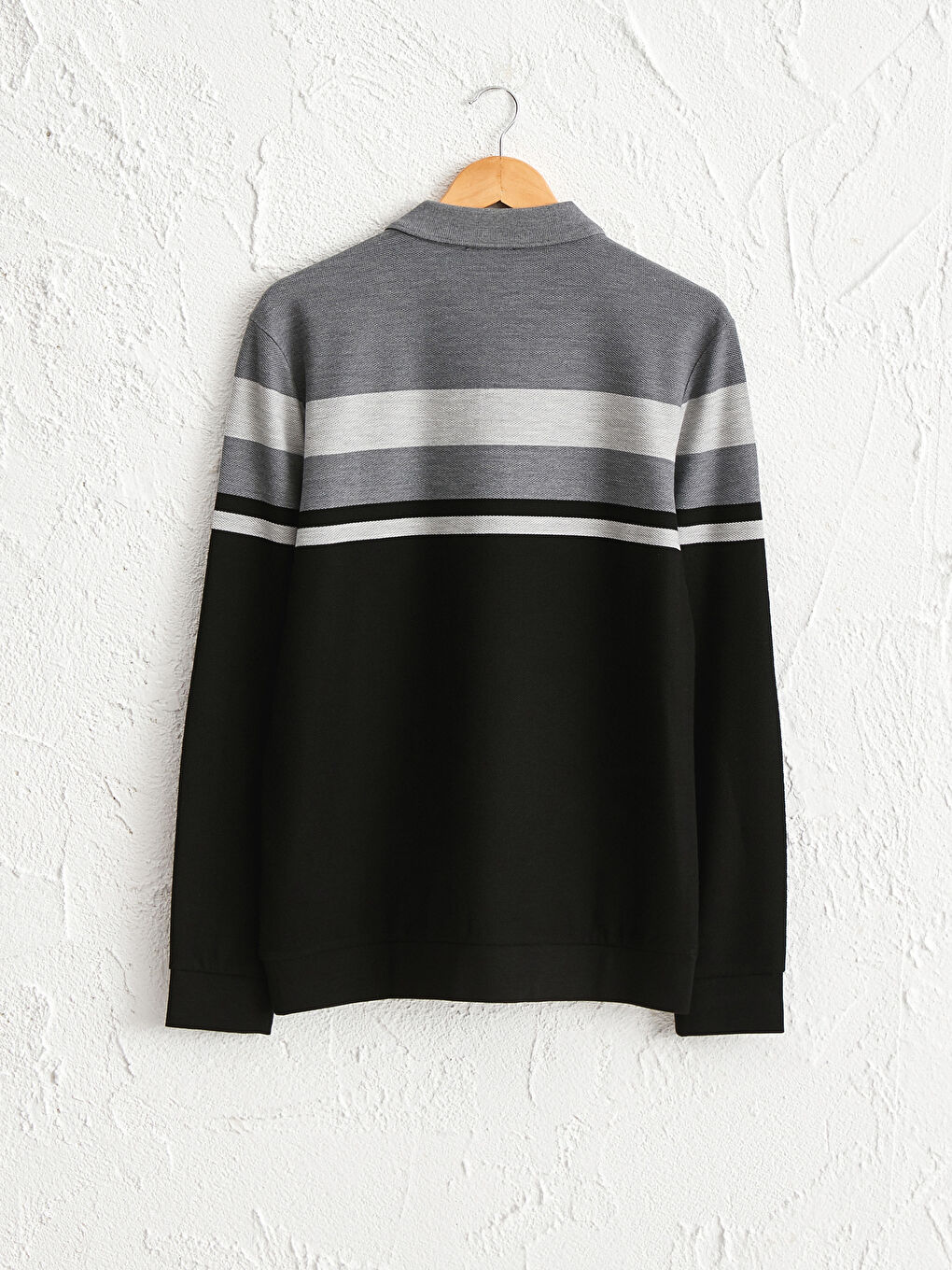 Tricou cu Guler Polo și Mânecă Lungă-1