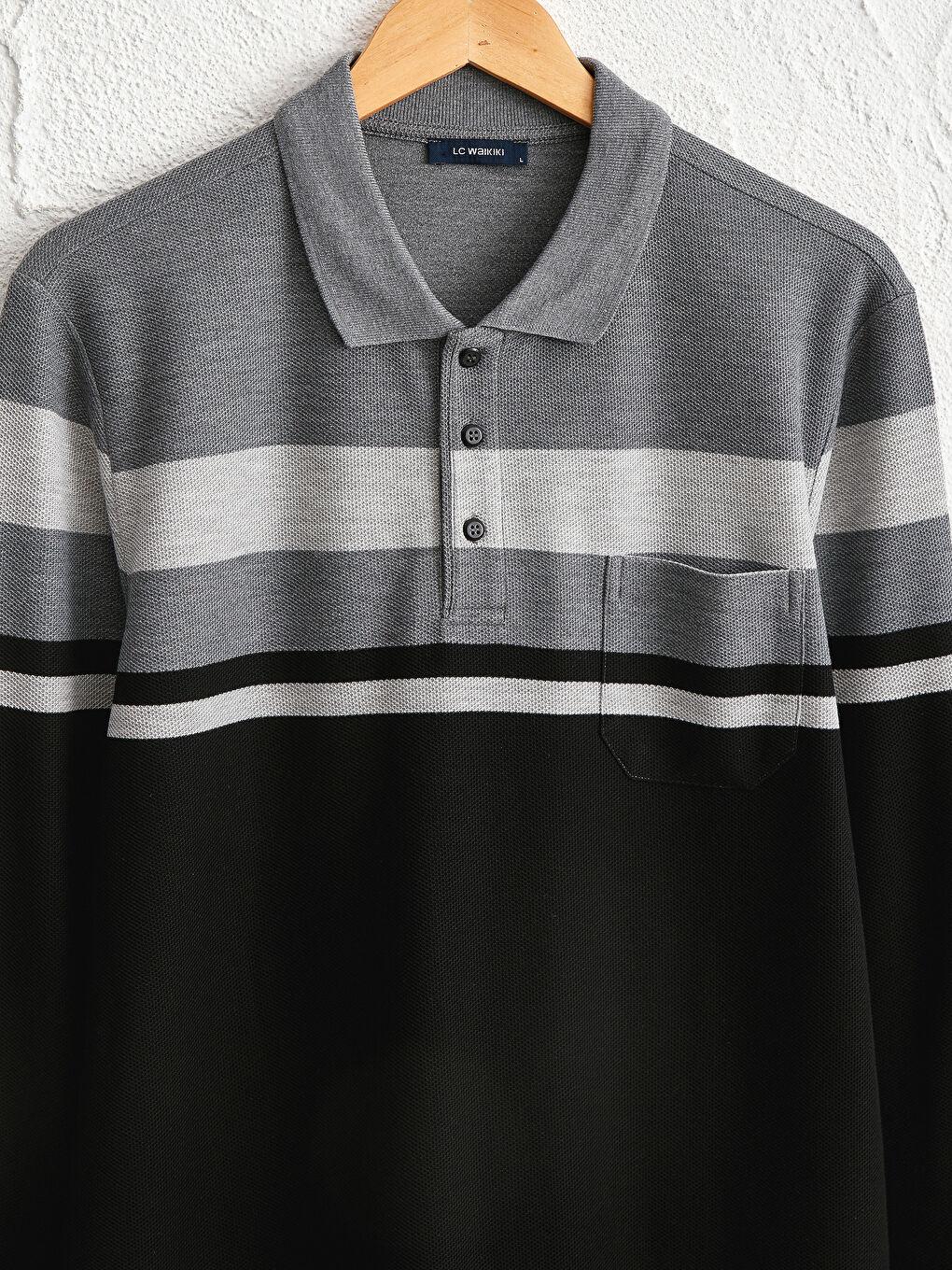 Tricou cu Guler Polo și Mânecă Lungă-2