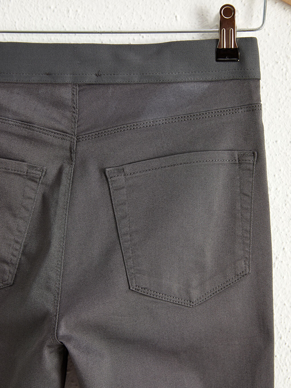 Standard Fit Gabardine Women's Straight Leg Trousers-2