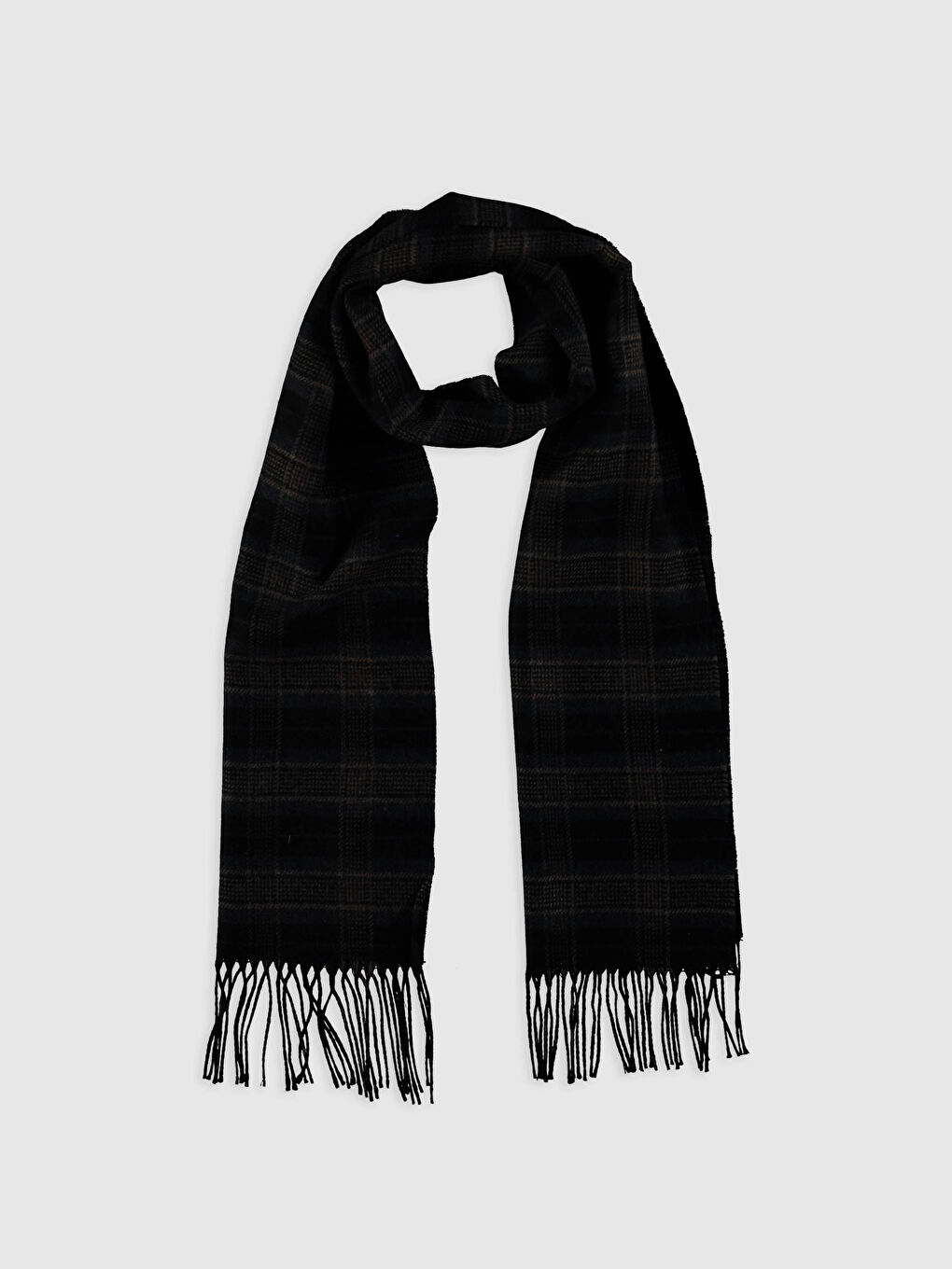 Antibacterial Acrylic Fringed Plaid Scarf -0W8856Z8-LKQ