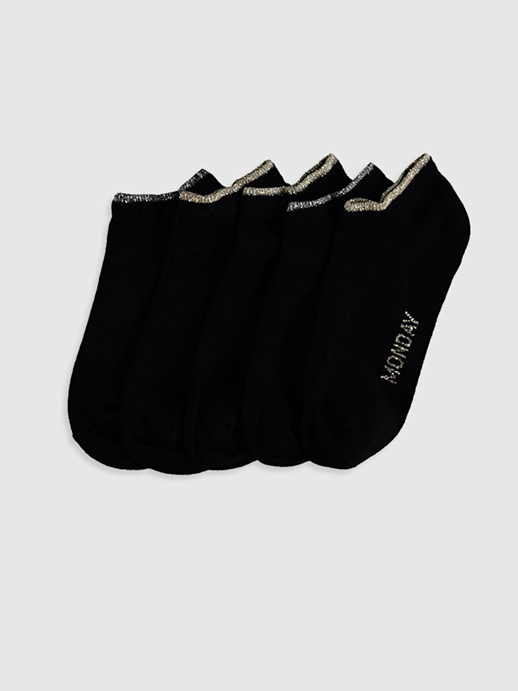 Siyah Kadın Patik Çorap 5'li