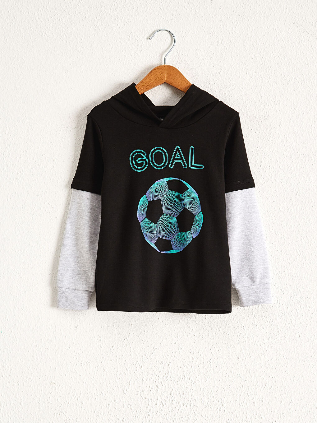 Boy's Printed T-Shirt with Hood