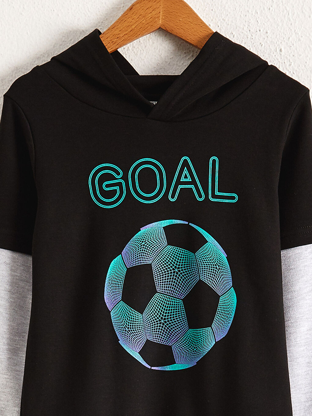 Boy's Printed T-Shirt with Hood-2