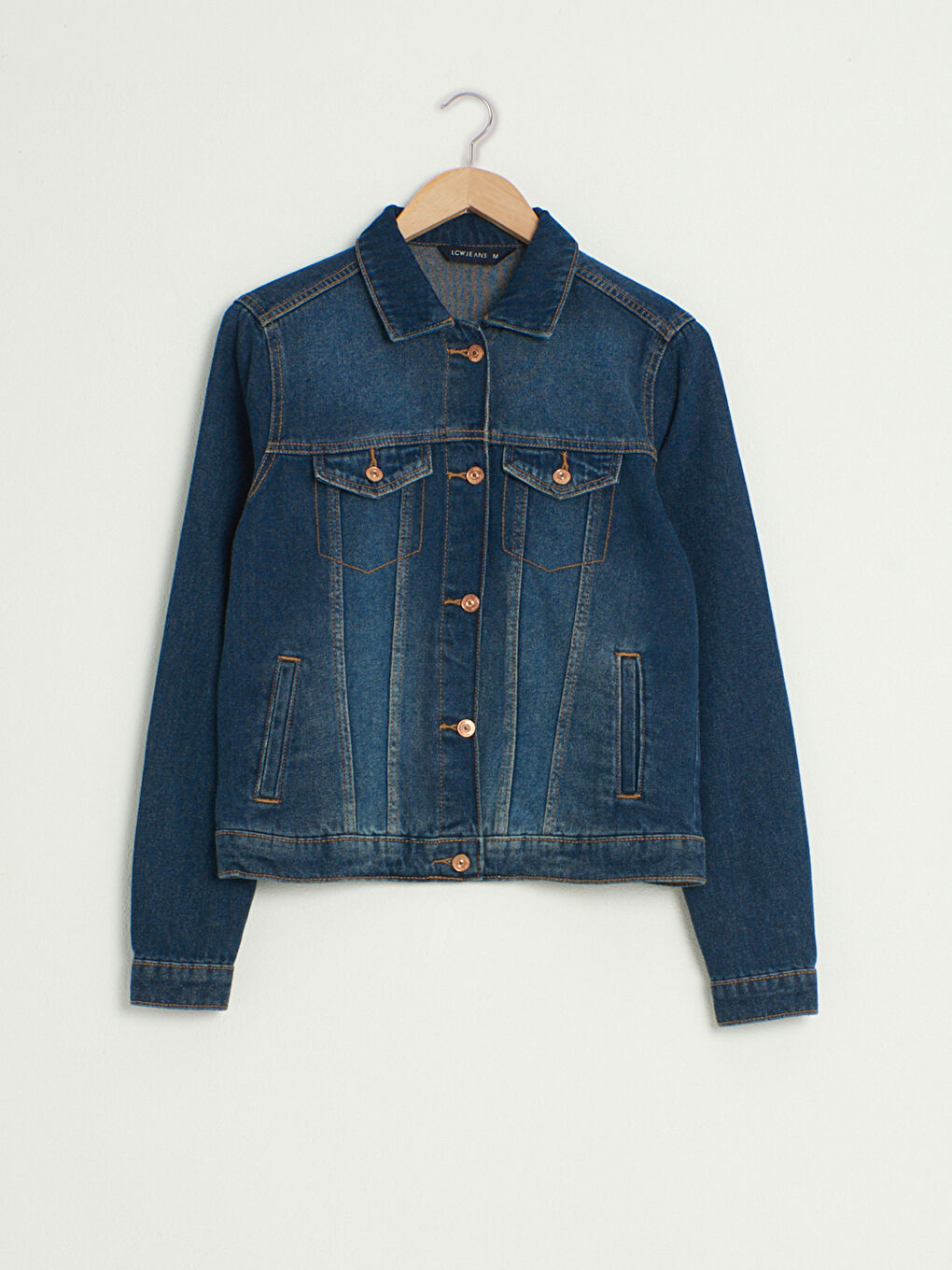 Джинсовая Куртка Женская Стандартного Кроя С Длинным Рукавом