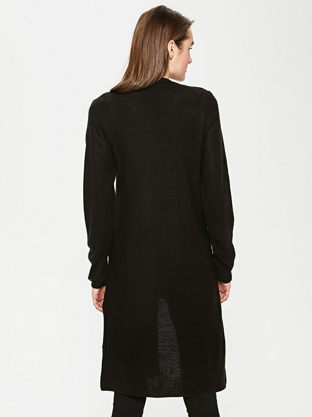 Siyah Cep Detaylı Triko Hırka-4