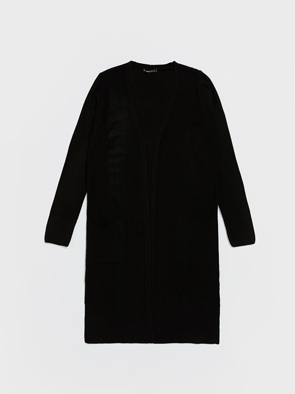 Siyah Cep Detaylı Triko Hırka-5