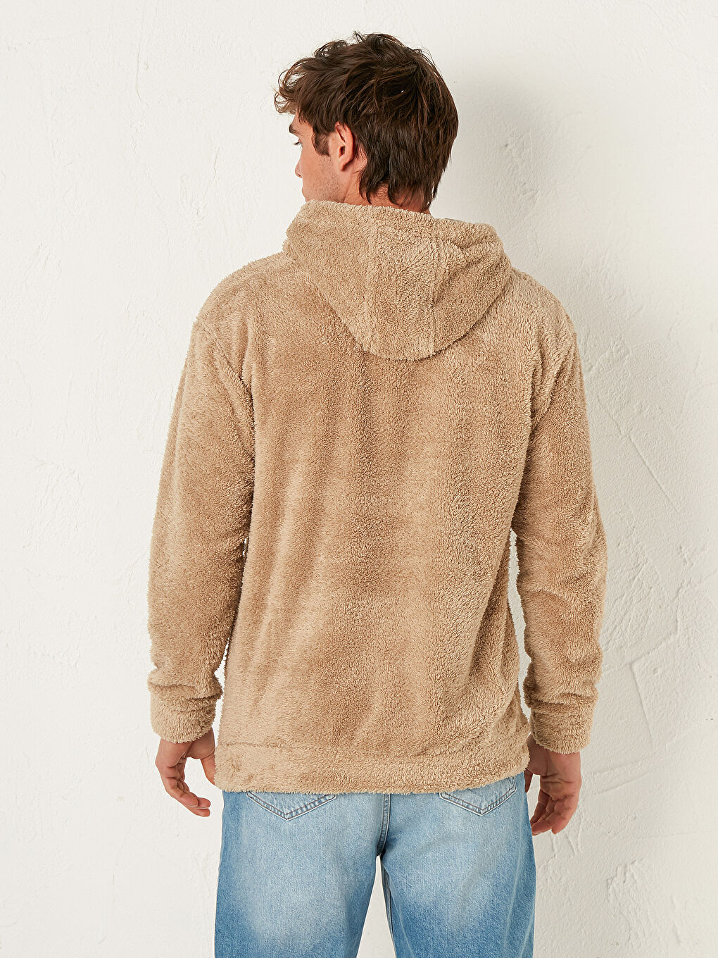 هودي سميك من القطيفة بغطاء رأس-2