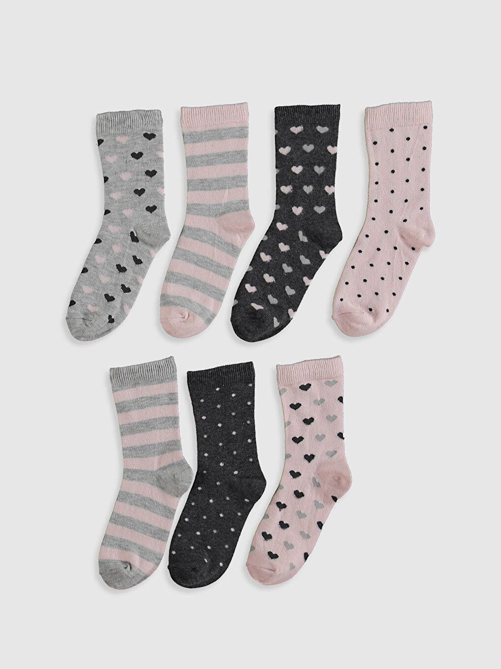 7-pack Girl's Ankle Socks-1