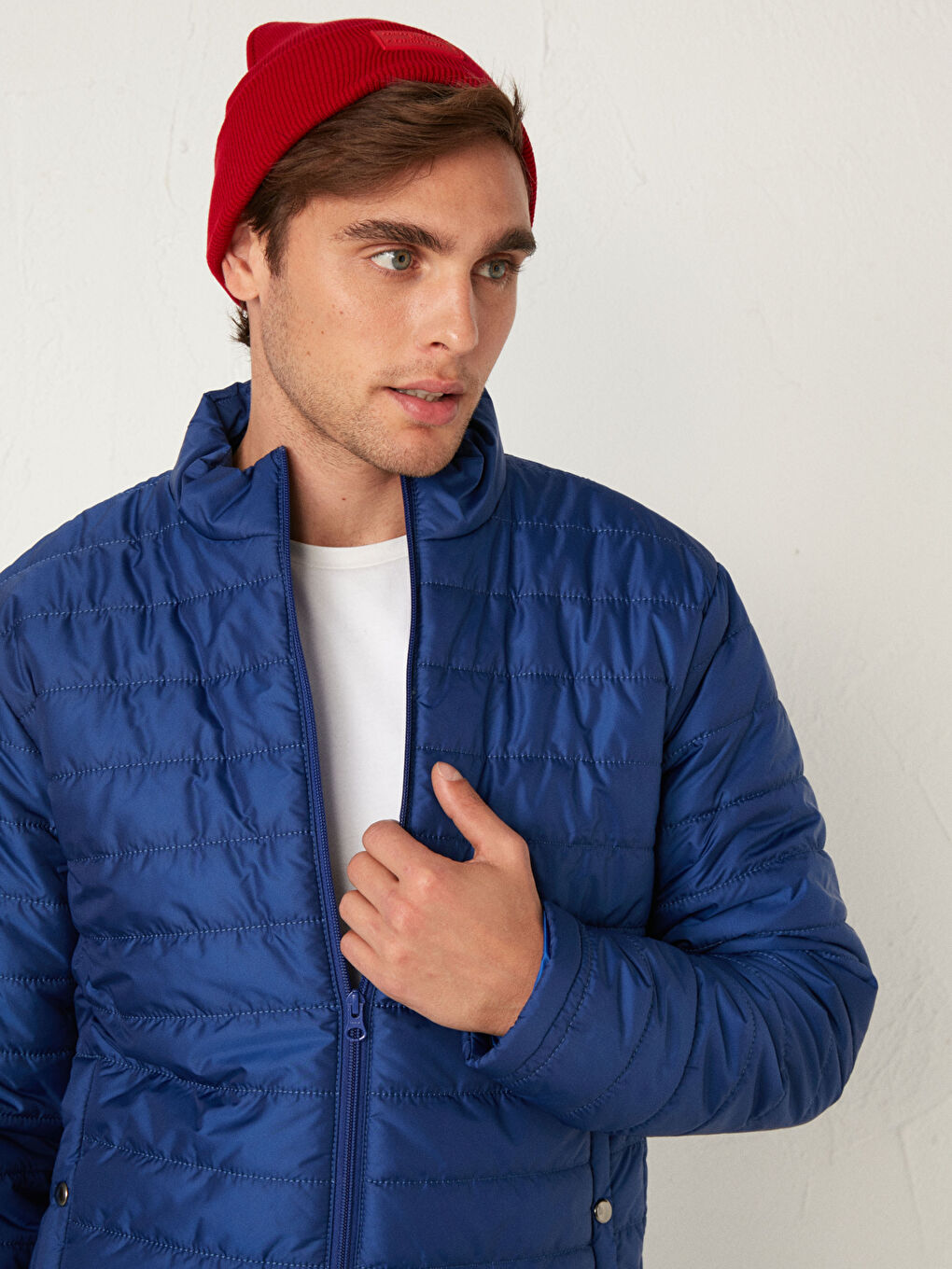 LC Waikiki Relaxed Fit Funnel Neck Men's Puffer Coat -0W9337Z8-JQ6