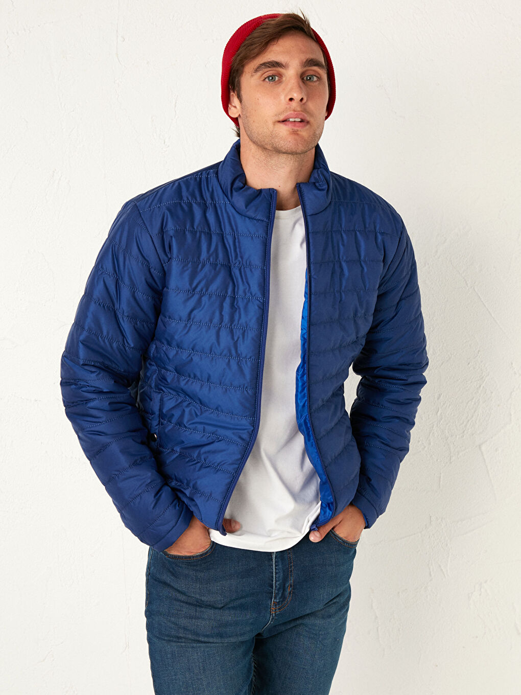 LC Waikiki Relaxed Fit Funnel Neck Men's Puffer Coat -0W9337Z8-JQ6