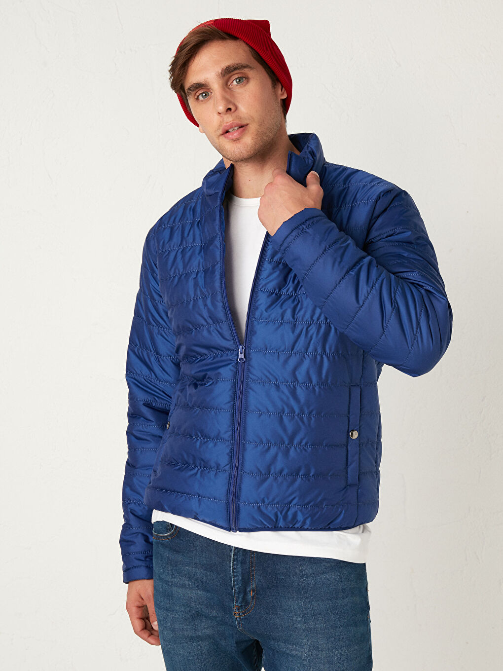 LC Waikiki Relaxed Fit Funnel Neck Men's Puffer Coat -0W9337Z8-JQ6