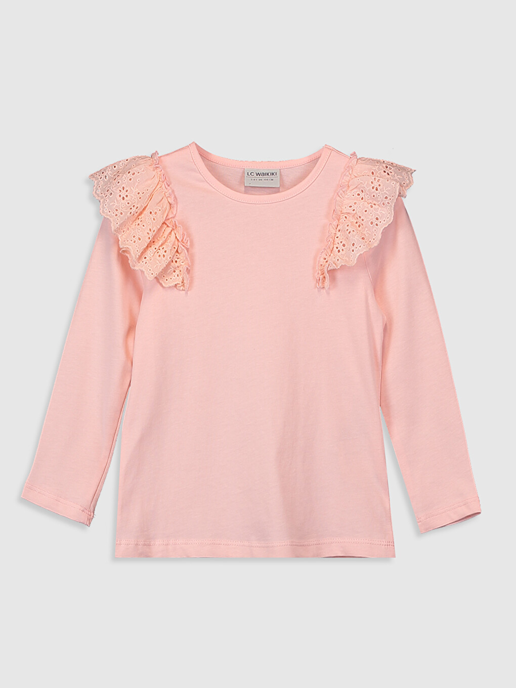 Girl's Ruffled Cotton T-shirt