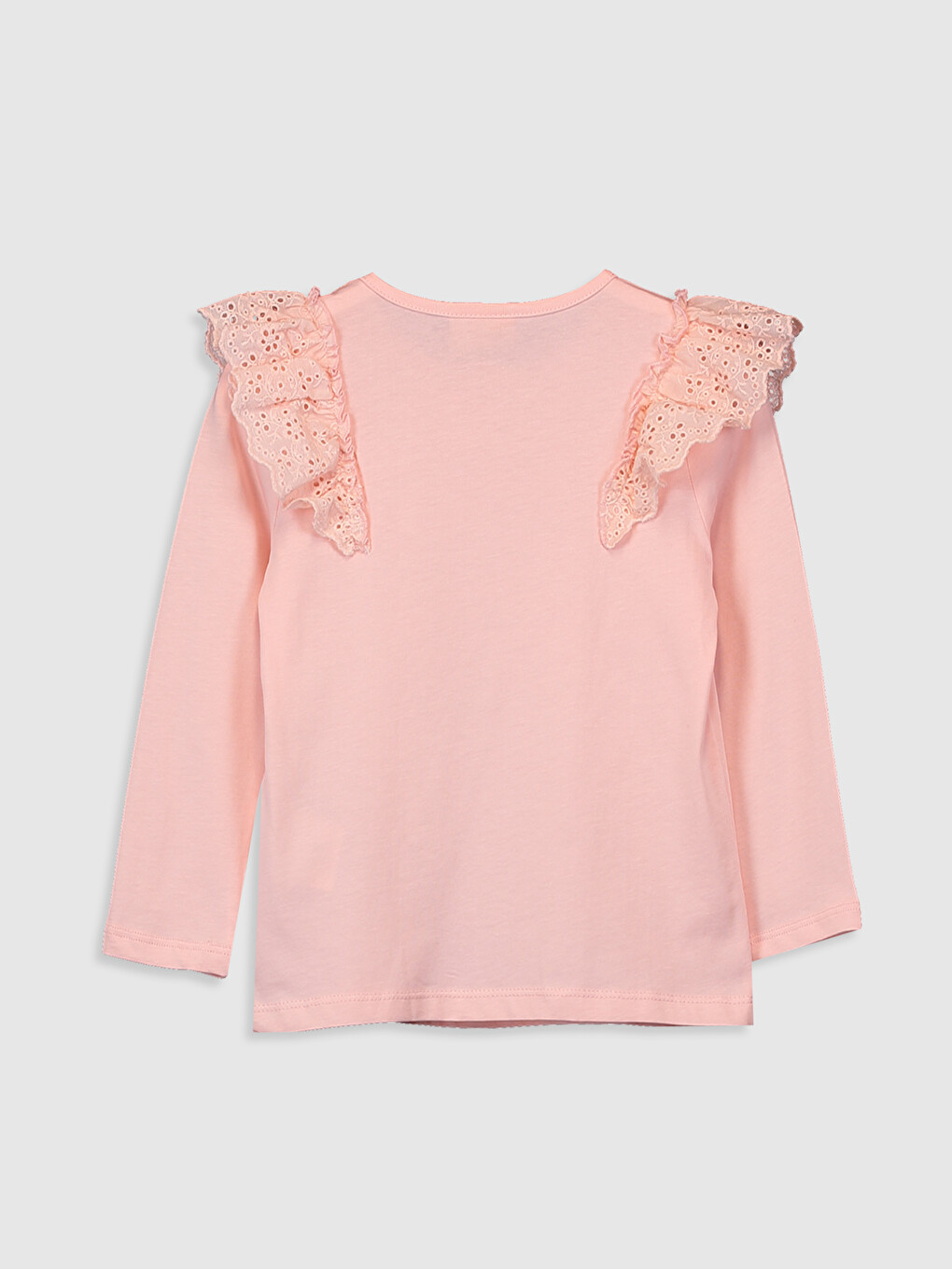 Girl's Ruffled Cotton T-shirt-1
