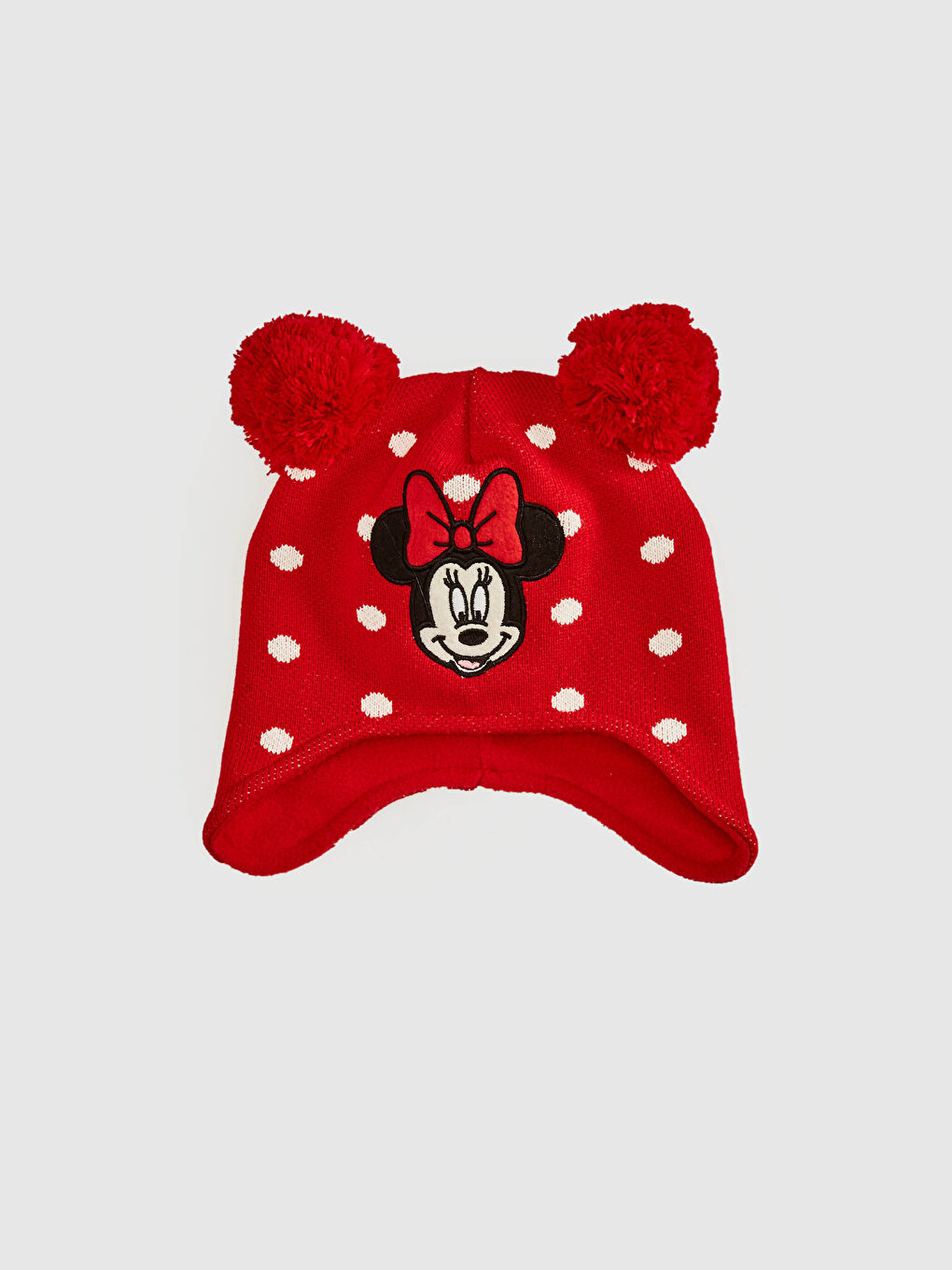 LCW baby Kırmızı Kız Bebek Minnie Mouse Baskılı Bere