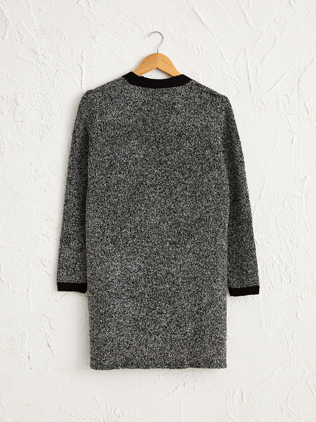 Кардиган из трикотажа с длинным рукавом и карманами для женщин-2