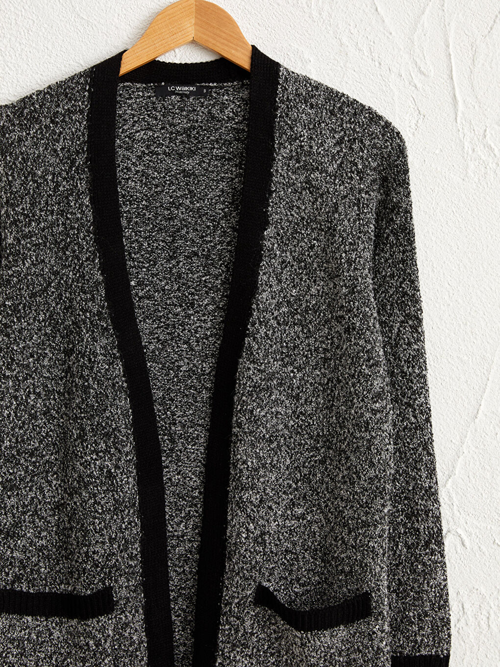 Кардиган из трикотажа с длинным рукавом и карманами для женщин-3