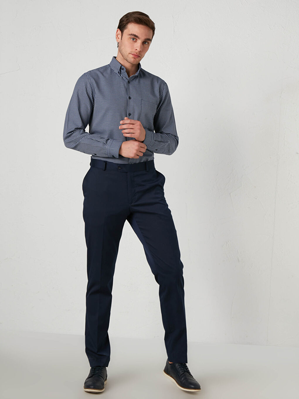 Chemise Gabardine Manches Longues Coupe Régulière-3