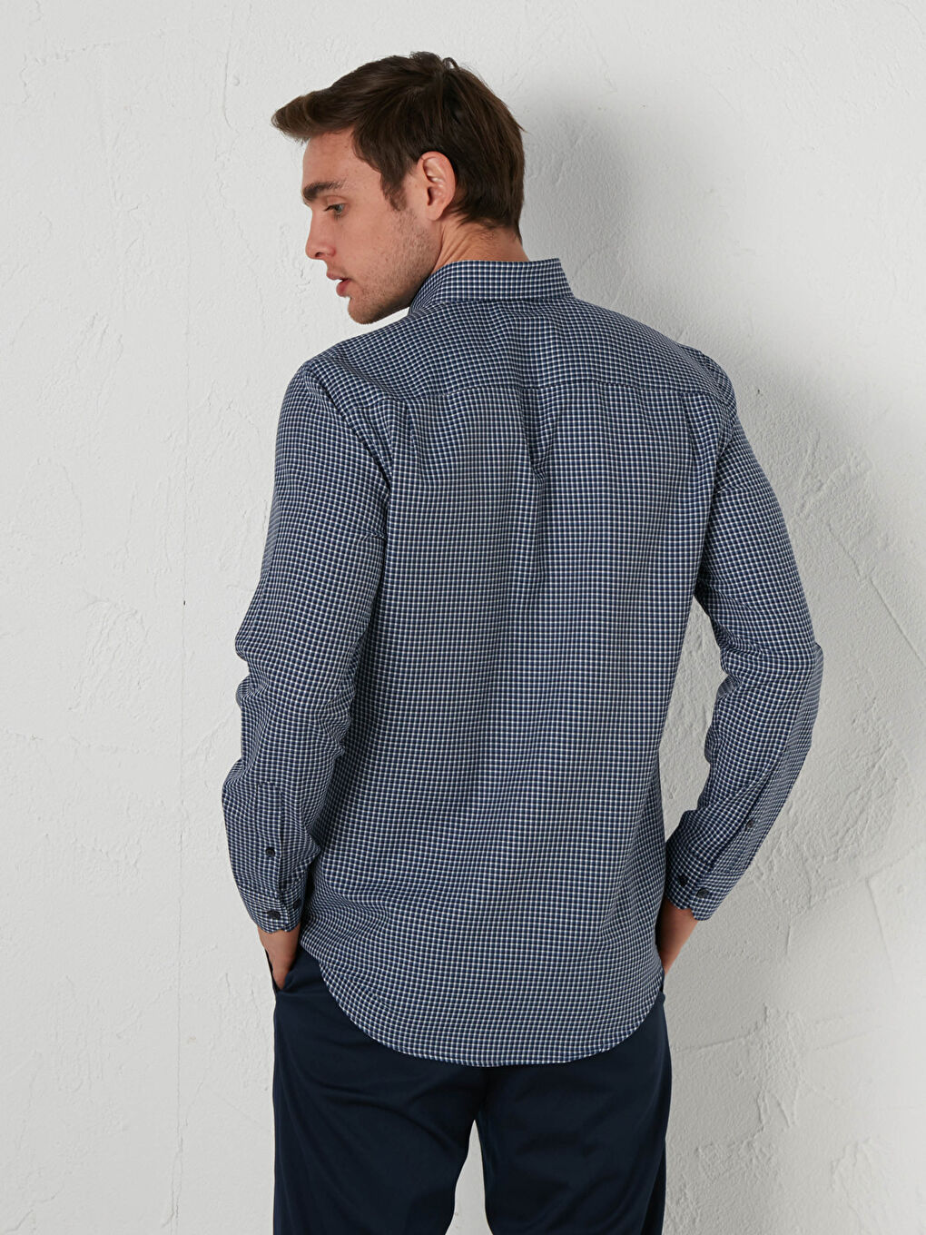 Chemise Gabardine Manches Longues Coupe Régulière-4