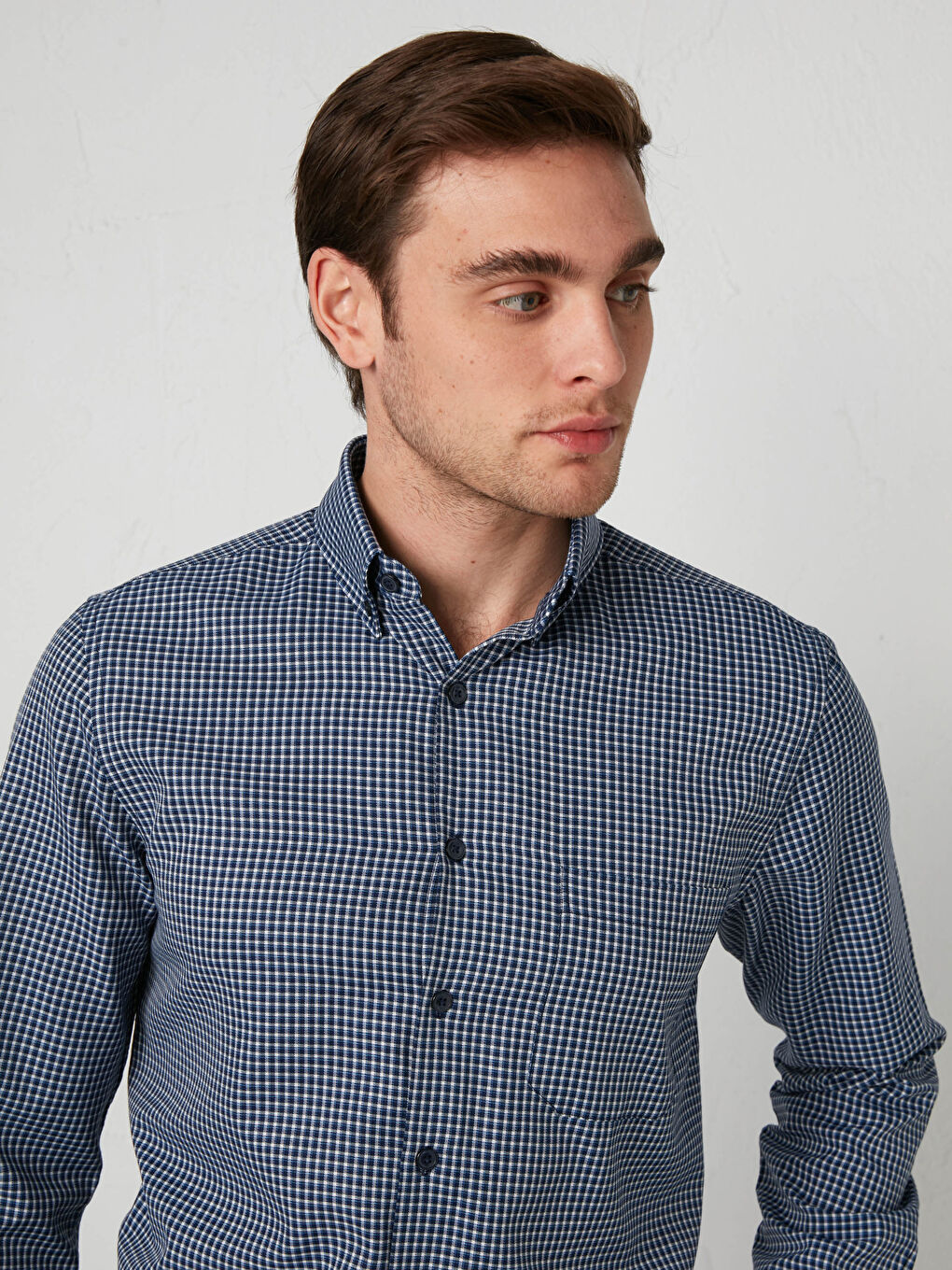 Chemise Gabardine Manches Longues Coupe Régulière-1