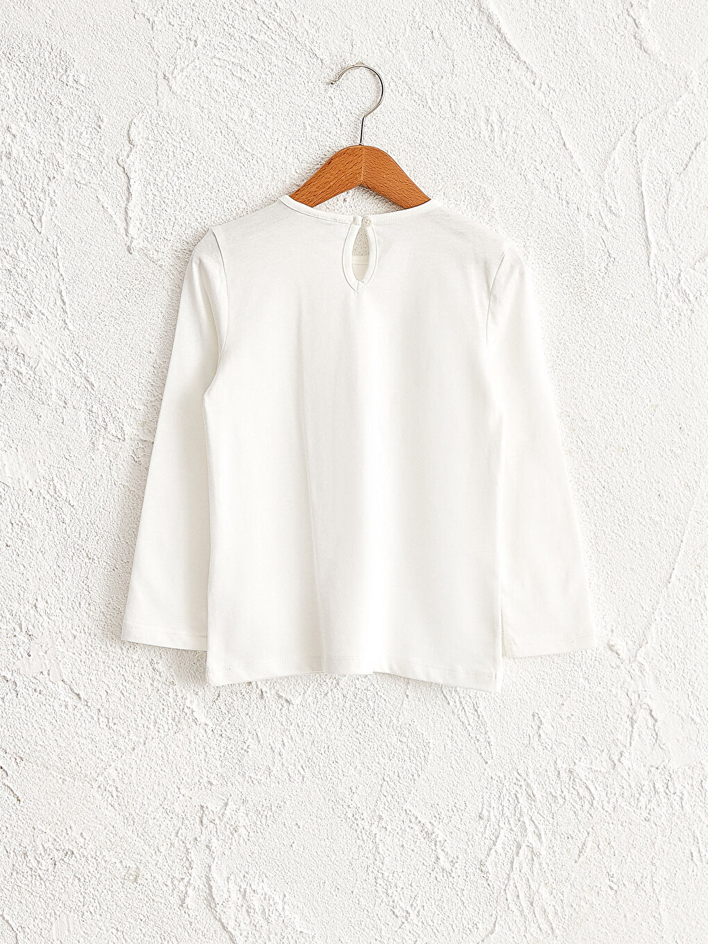 LCW Kids Girl's Scallop Detailed Cotton T-Shirt -0W9684Z4-FDU