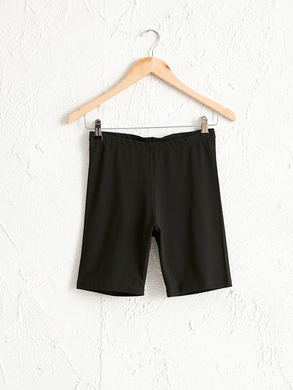 Siyah Kadın Beli Lastikli Düz İçlik Tayt