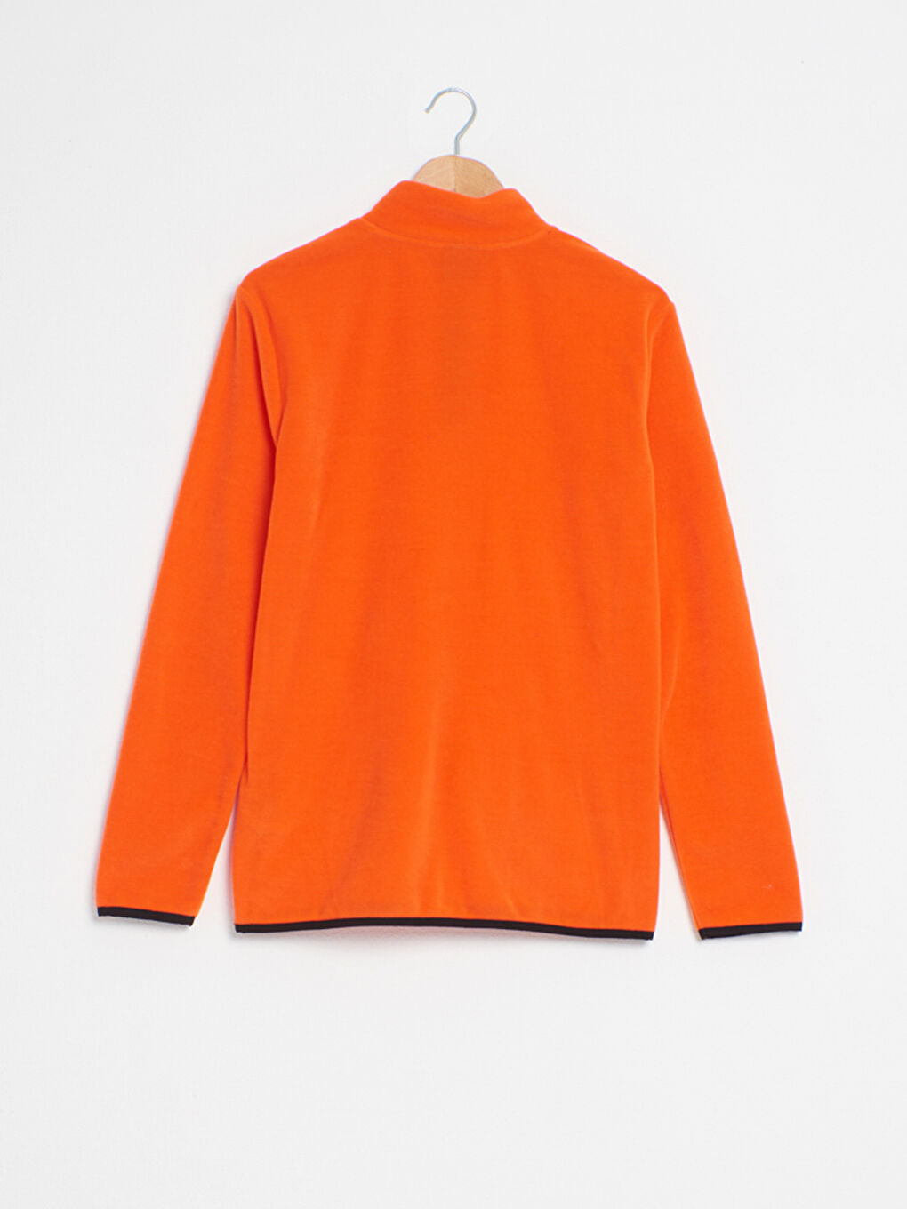 Turuncu Aktif Spor Dik Yaka Sweatshirt-1