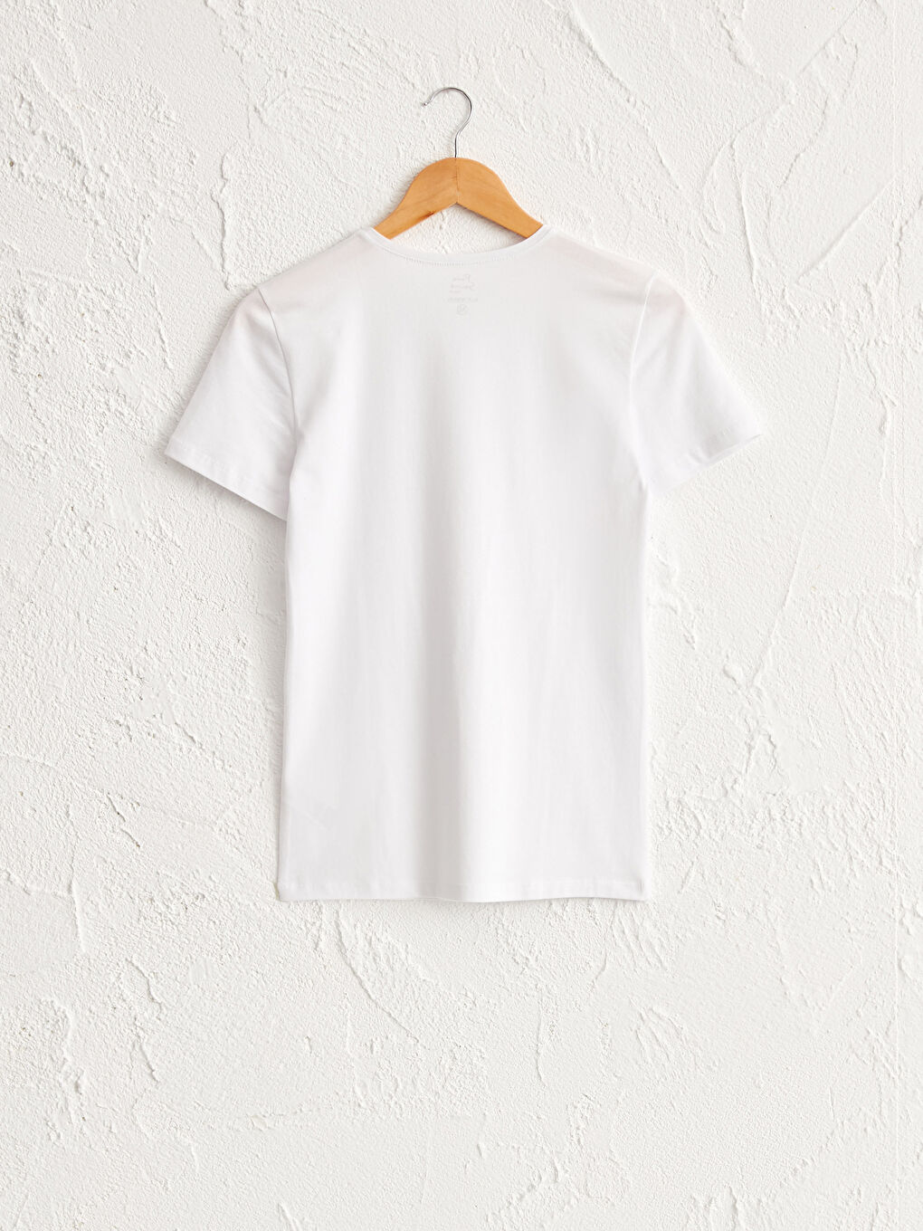 Круглый вырез Короткий рукав Гладкая Женская Однотонная Хлопковая Майка-2