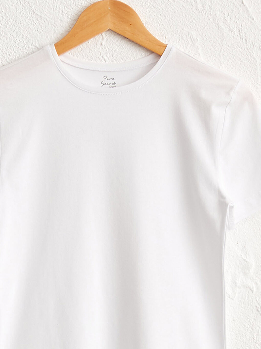 Круглый вырез Короткий рукав Гладкая Женская Однотонная Хлопковая Майка-1