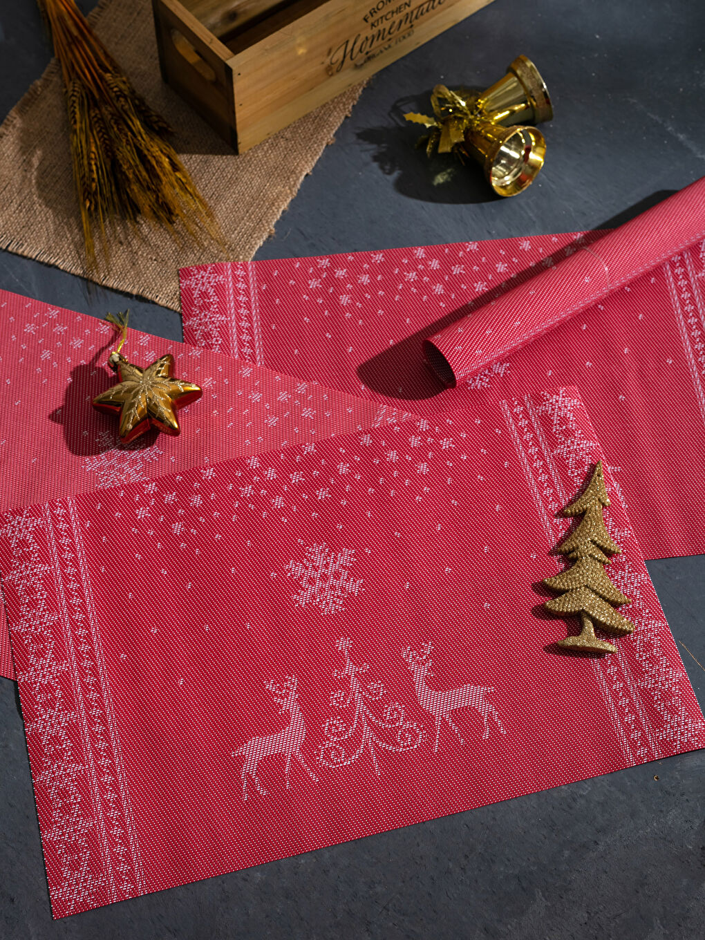 Set de Table de Noël à Motifs 4 Pièces