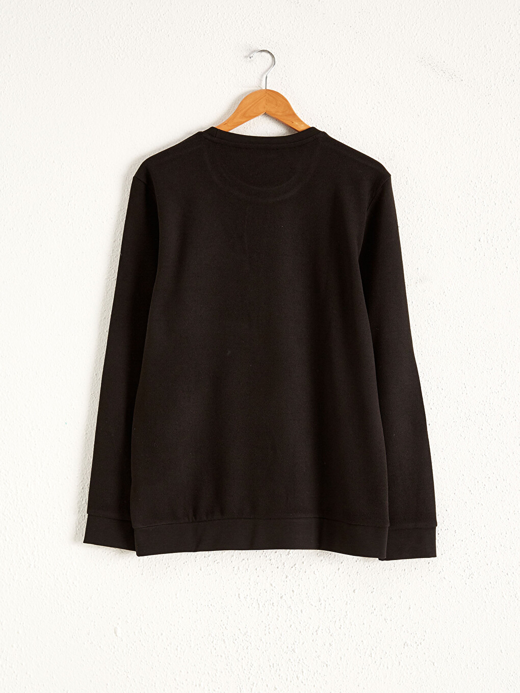Sweatshirt I Lehtë Me Vija Me Jakë Të Rrumbullakët Për Burra-2