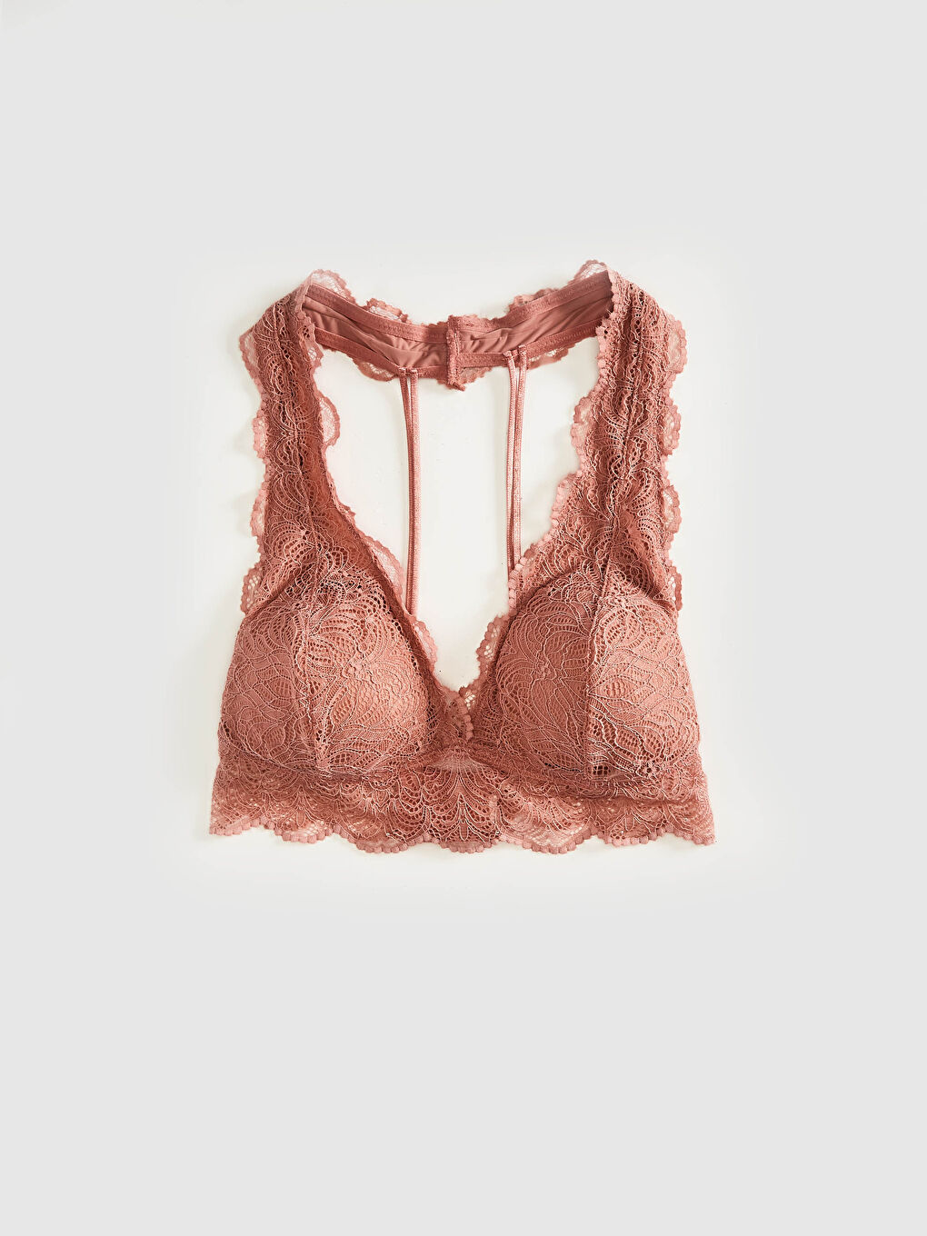 Pembe Dantel Kadın Dantelli Bralet