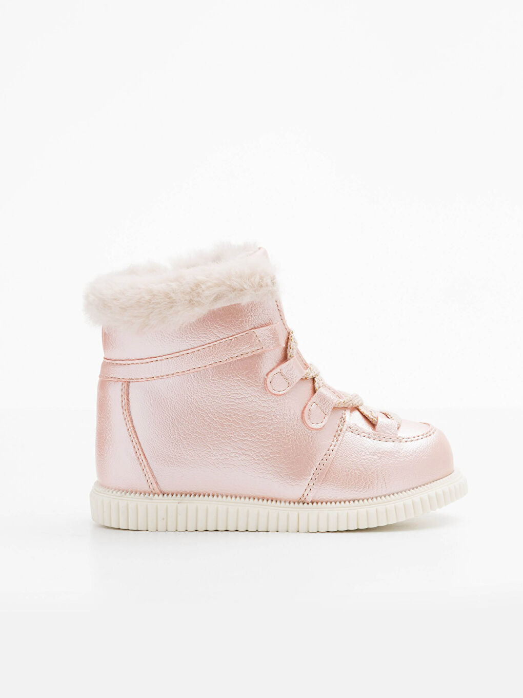 Pembe Kız Çocuk Kürk Astarlı Bot-2