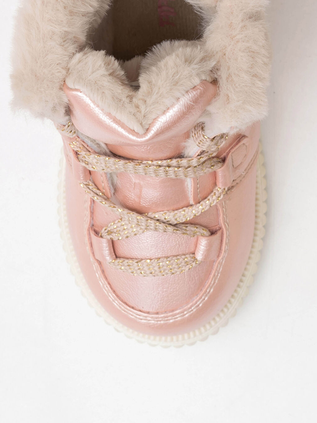 Pembe Kız Çocuk Kürk Astarlı Bot-5