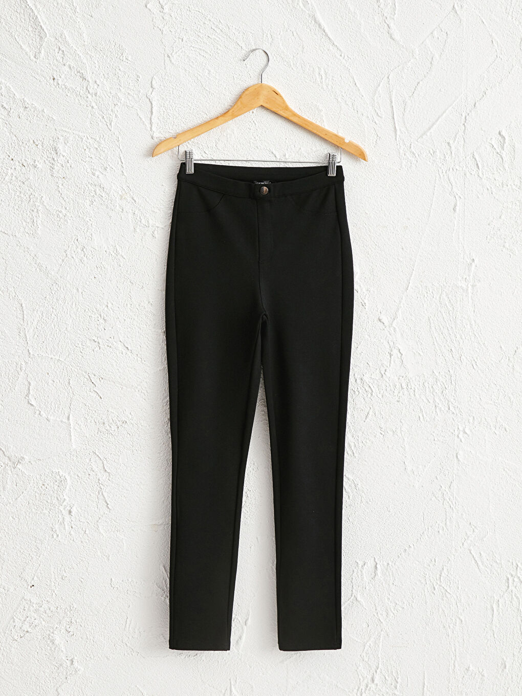 Siyah Bilek Boy Esnek Pantolon