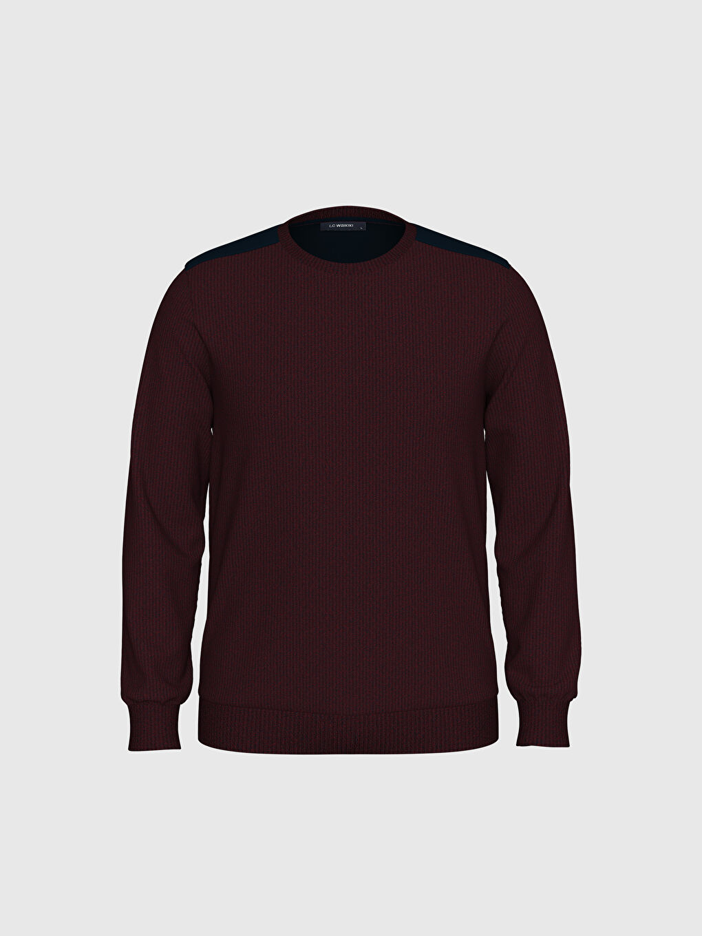 Базовый свитшот с круглым вырезом-1