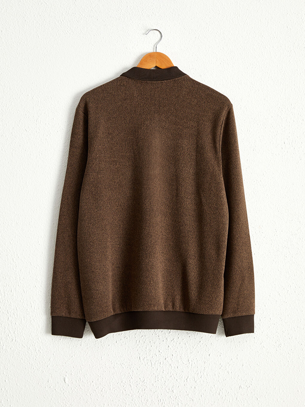 Polo Neck Long Sleeve Sweatshirt-1