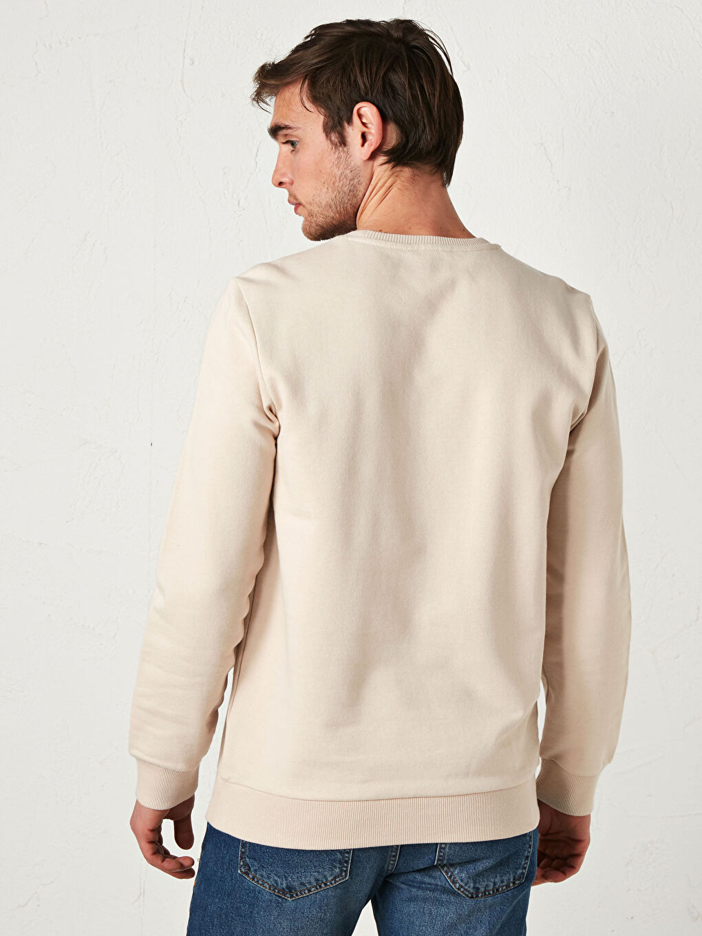 Sweat-shirt Basique Col Rond Coupe Confortable-3