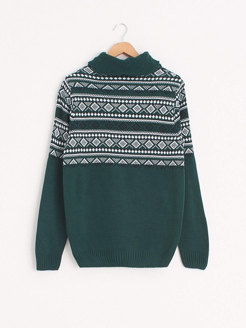 Funnel Collar Heavy Tricot Jumper-1