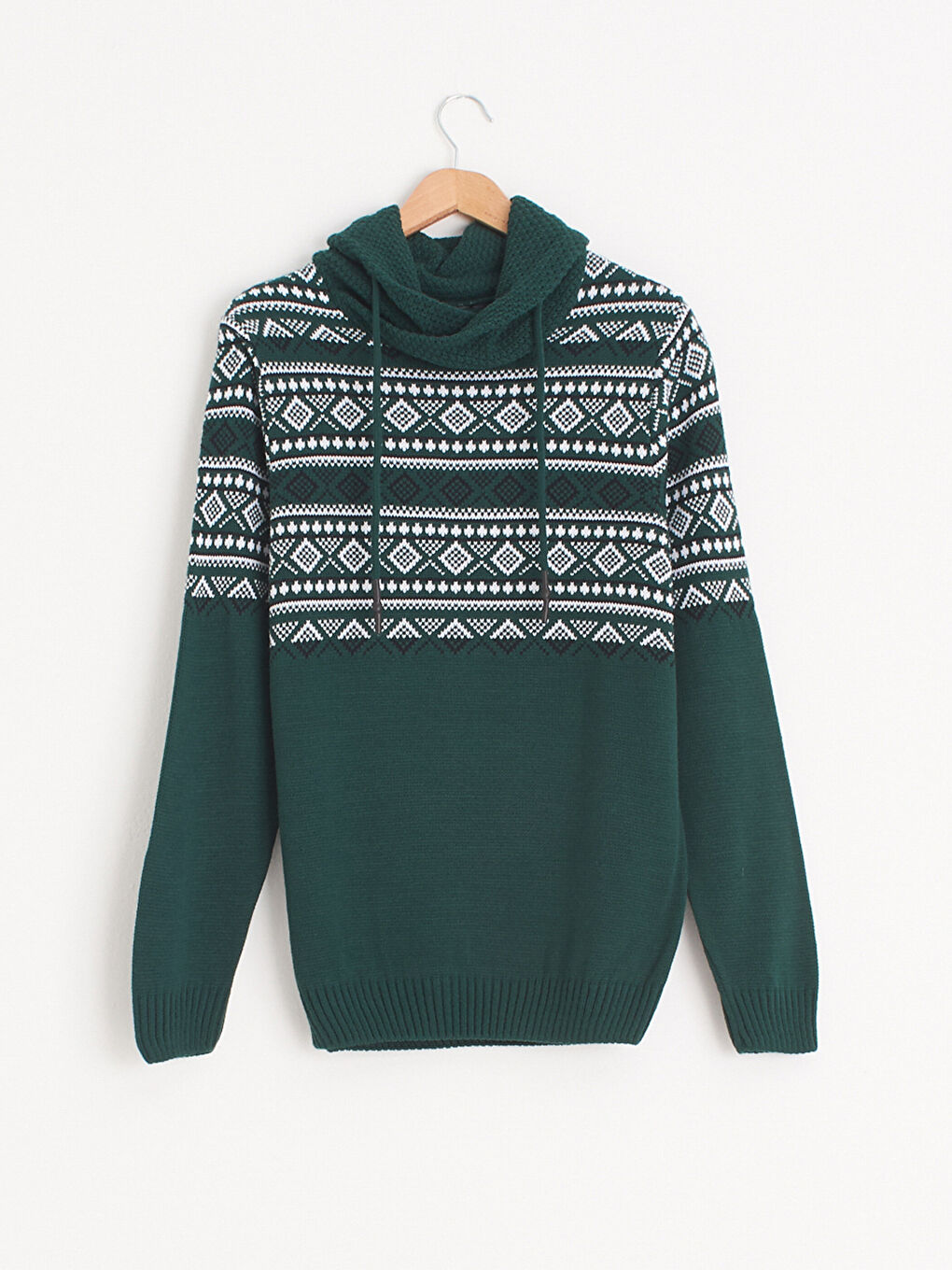 Funnel Collar Heavy Tricot Jumper