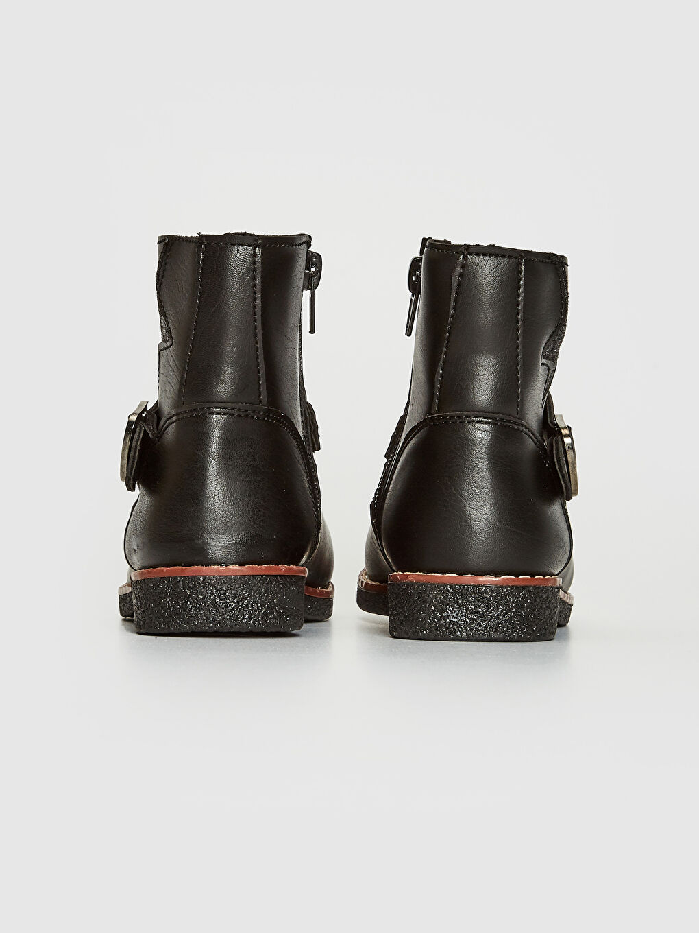 Siyah Kız Çocuk Fermuarlı Bot-4