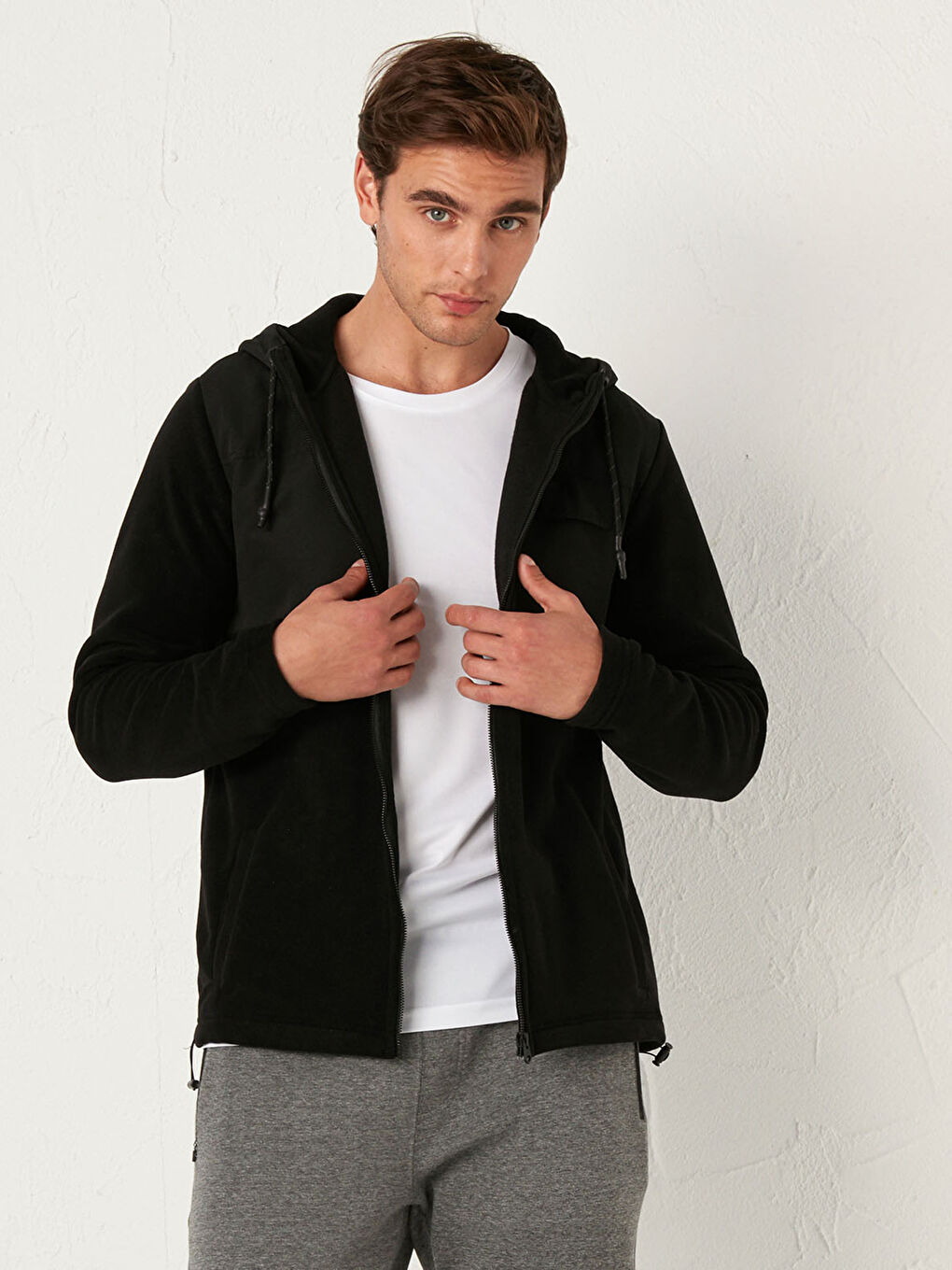 Кардиган из флиса с капюшоном стандартного кроя-2