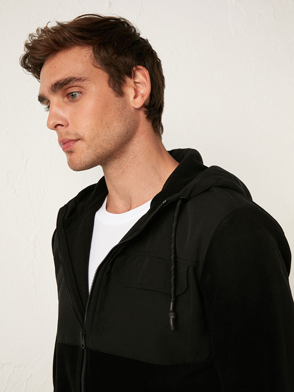 Кардиган из флиса с капюшоном стандартного кроя-5