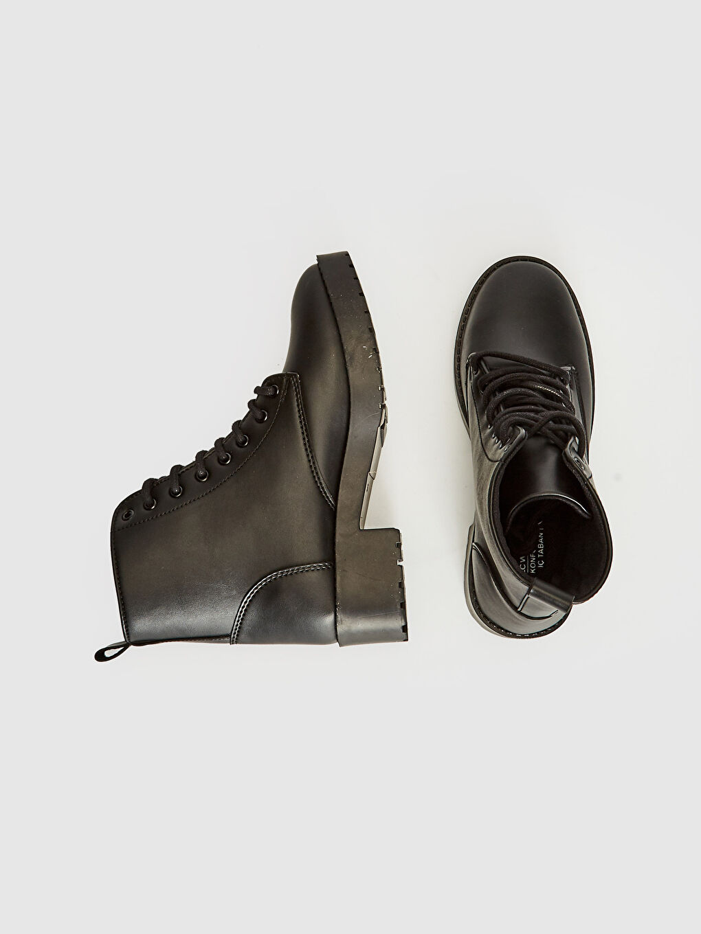 Siyah Kadın Bağcıklı Postal Bot-2