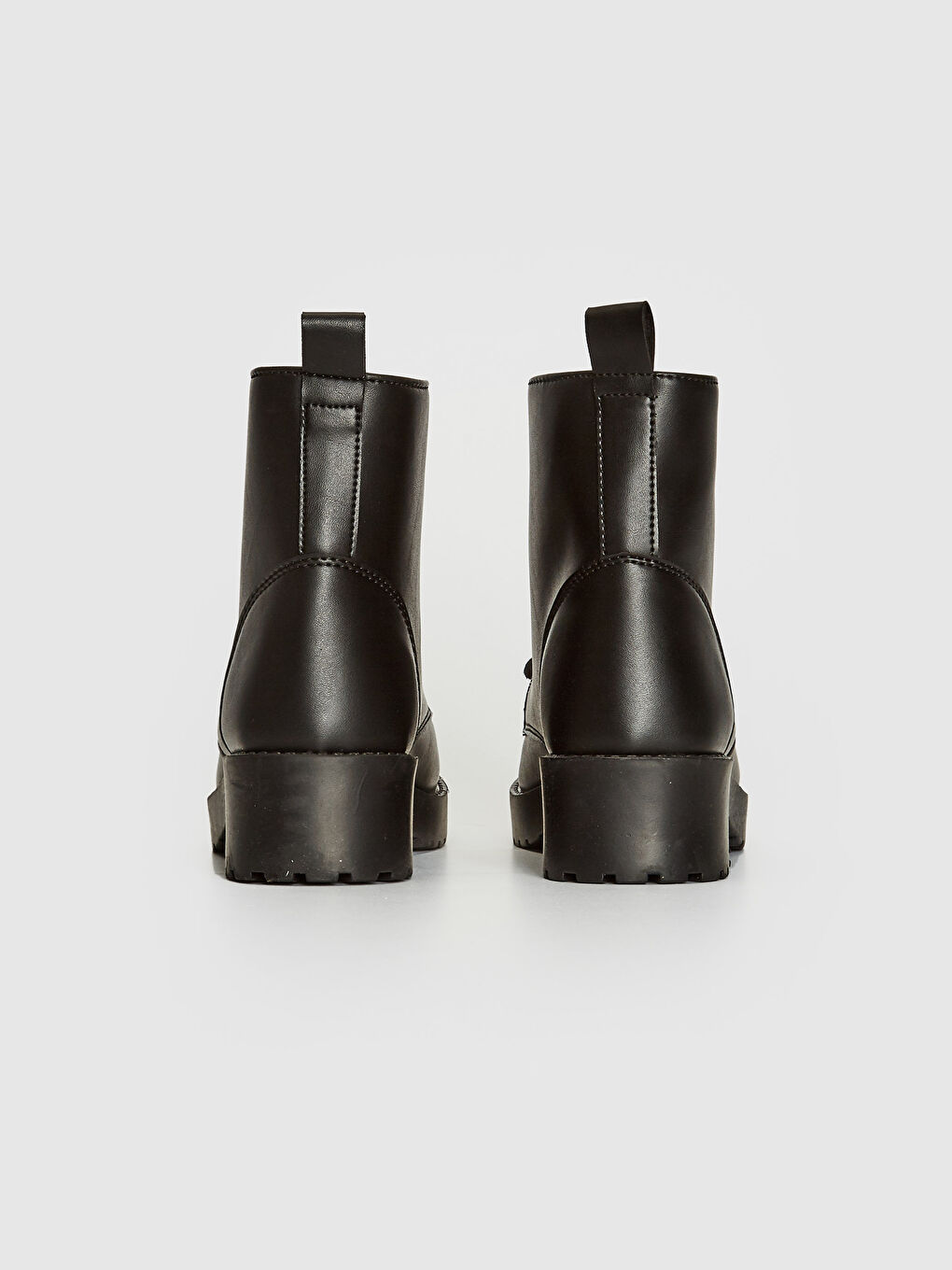 Siyah Kadın Bağcıklı Postal Bot-4