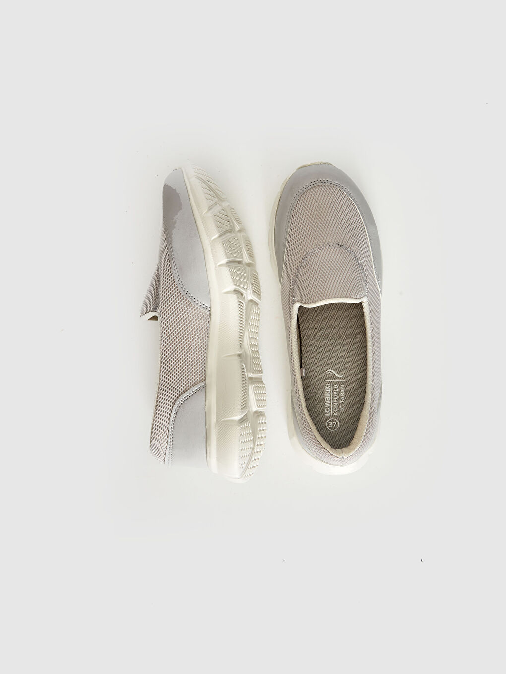 Gri Kadın Slip On Aktif Spor Ayakkabı-2