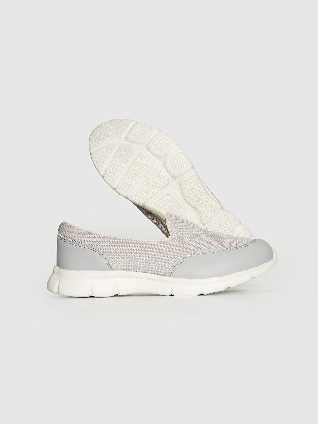 Gri Kadın Slip On Aktif Spor Ayakkabı-3