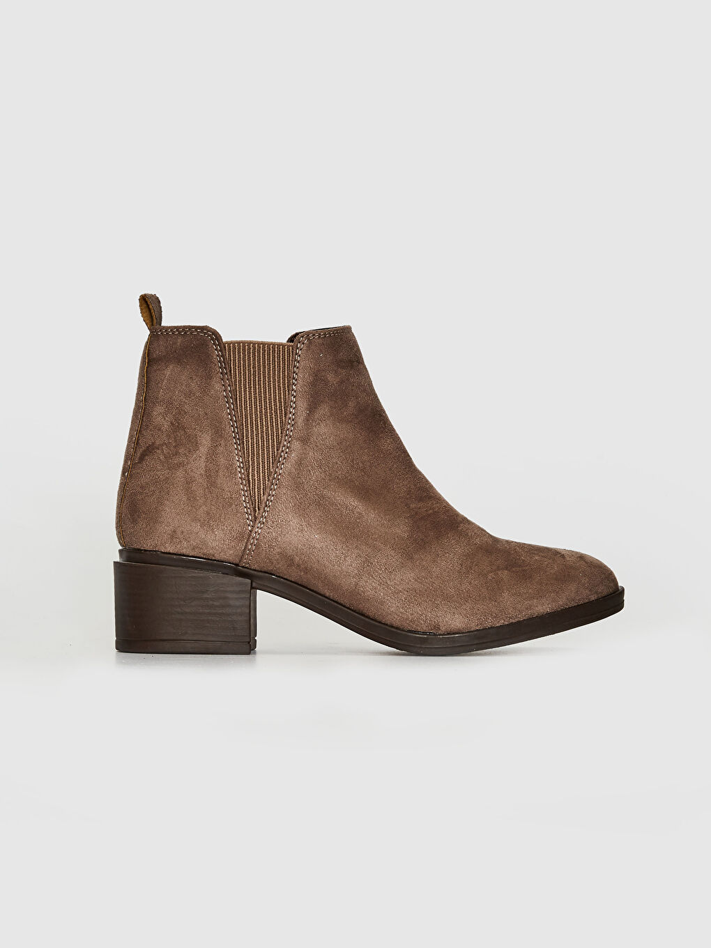 Bej Kadın Bilek Boy Süet Bot-1