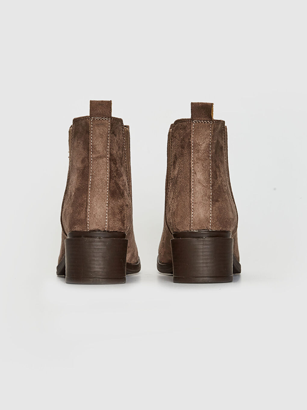 Bej Kadın Bilek Boy Süet Bot-4