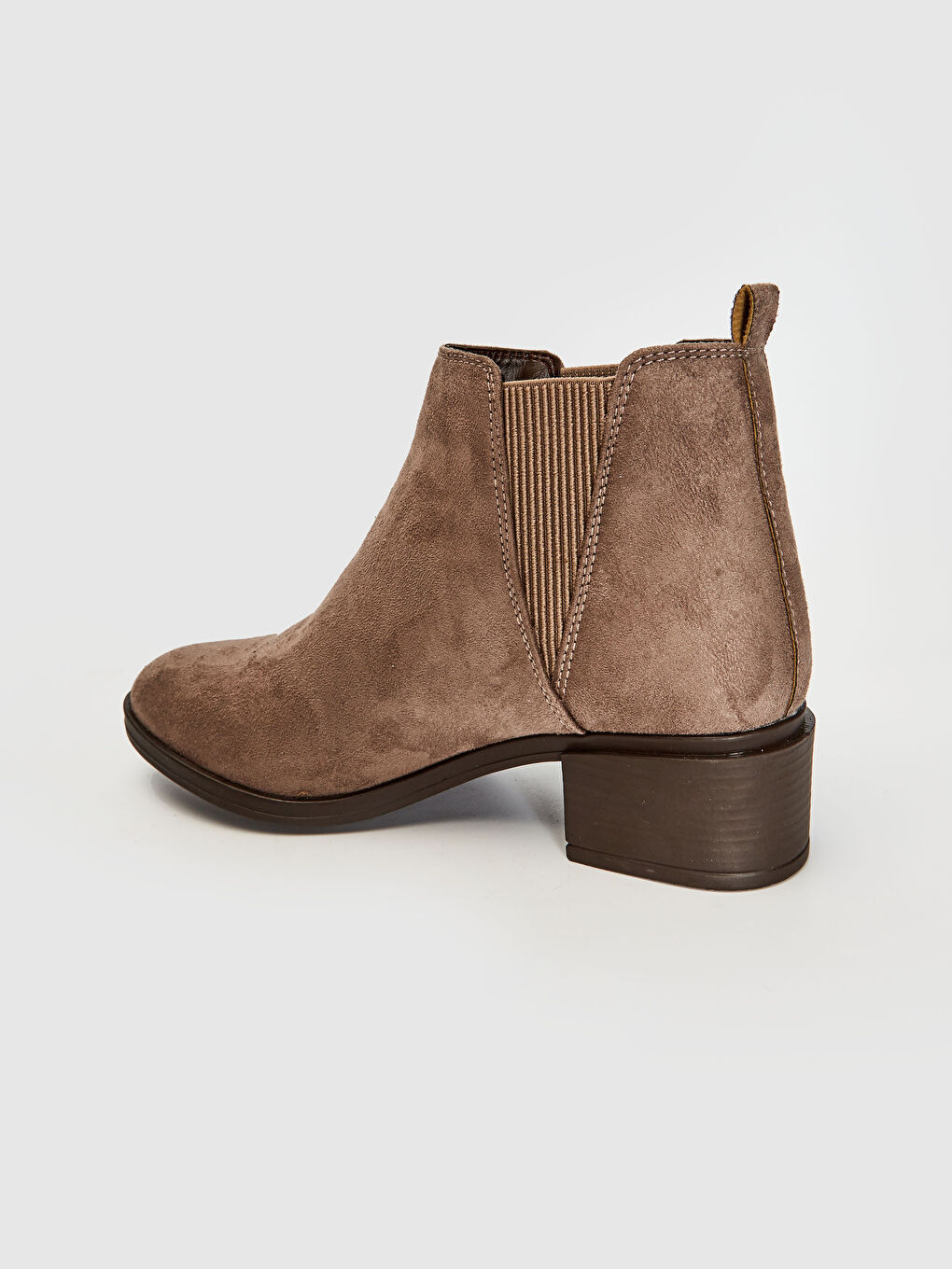 Bej Kadın Bilek Boy Süet Bot-5