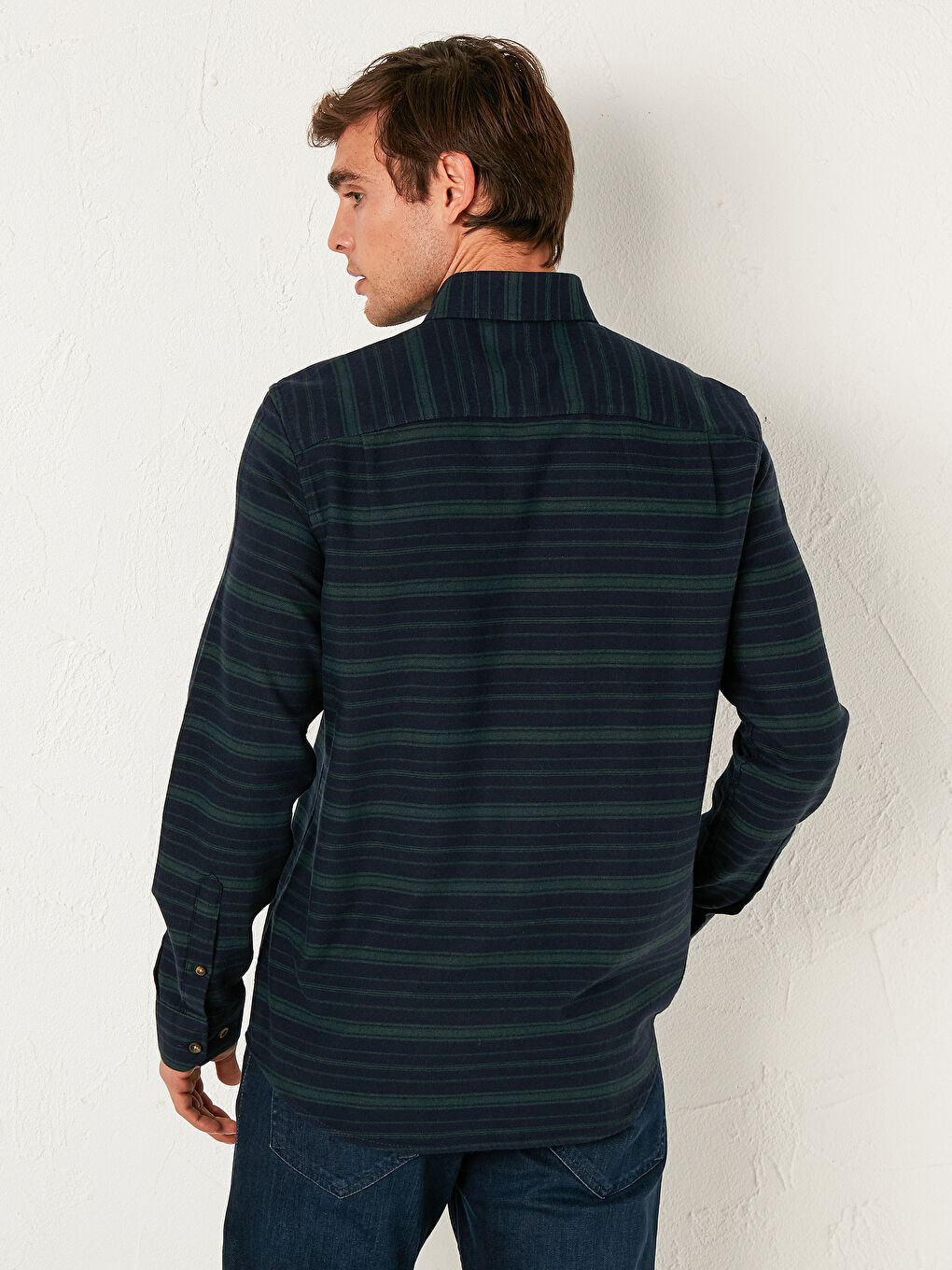 Chemise Gabardine Manches Longues Coupe Régulière-3